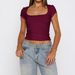 Y2K Basic Tee For Women – Sexy Cropped Short Sleeve T-Shirt, U-Neck Casual Top For Summer, Streetwear & Sweet Style_ecoleips.com