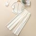 Women's Clothing Fashion High End Design Casual Sports Suit Summer Short Sleeved Street Blasting Wide Leg Pants Two Piece Suit_ecoleips.com