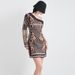Women's Clothing Spring New Printed Heavy Beaded One shoulder A line Skirt Retro Style Small Long Sleeve Dress_ecoleips.com