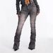 Women's Clothing Retro Fashion Rhinestone Jeans Chubby Pants Sexy Girl Style Slightly Flared Floor Length Pants For Women_ecoleips.com