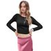 Voya Women's Sexy T-shirt With Spring And Summer Backless Design, Short Fit, Slim Fit Bottom Top For Women_ecoleips.com