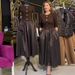 Elegant Color-Block Long Sleeve Dress For Women – Stylish A-Line Fall Dress With Round Neck & Flowy Silhouette_ecoleips.com