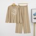 Women's Fashionable Loose Fit Two Piece Suit Cross Border Style for Spring Autumn 2024 Chic Casual Solid Color Set_ecoleips.com