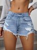 Women's High Rise Ripped Denim Shorts Summer Casual Distressed Raw Hem Baggy Jean Short Fashion Loose Fit Pocket Jeans_ecoleips.com