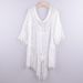 Women's Clothing Hand Crocheted Patchwork Solid Color Hollow Beach Irregular Tassel Blouse Bikini Swimsuit_ecoleips.com