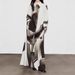 Muslim Women's Clothing Ink Print Shirt And Skirt Set (Shirt + Skirt)_ecoleips.com