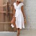 Elegant V-Neck Lace Blouse For Women - Floral Embroidery Party Dress, Wedding Guest Outfit, Romantic Date Night Top_ecoleips.com