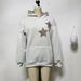 Gray Leopard Print Sweatshirt for Girls European American Style Simple Star Pattern Loose Fit Autumn Winter Pullover Top_ecoleips.com