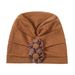 Women's Clothing Fashion Elastic Muslim Hat Pleated Turban Indian Hat Retro Side Flower Women's Headband Hat_ecoleips.com
