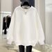 Heavyweight Pure Cotton Sweatshirt For Men And Women, Same Style, Spring Season, Fleece-lined, Thickened, Loose Fit,_ecoleips.com