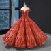 Wedding Dress Evening Dress Palace Elegant One Shoulder Ball Performance Tutu Skirt Red Toast Dress_ecoleips.com