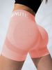 Women's Clothing Seamless Peach Hip Yoga Shorts For Women Solid Color Quick Drying Outer Wear Running Fitness Sports Three Quarter Pants_ecoleips.com