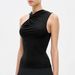 Cross-border Popular Women's Clothing: Stylish Twisted Off-shoulder Sleeveless Tank Sexy Y2K Top, Solid Color,_ecoleips.com