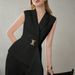 Women’s Clothing spring and autumn new women's clothing French fashion temperament top vest sleeveless V neck waist suit jacket_ecoleips.com