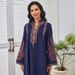 Women's Clothing Middle East Dubai Summer New Women's Wear Dubai Travel Party Dinner Dress Fashion Long Sleeve Dress_ecoleips.com