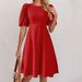 Women's Clothing Fashionable Elegant Solid Color Women's Dress Casual Round Neck Puff Sleeve European American Style Spring Summer New Arrival_ecoleips.com