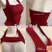 Stunning Yoga Outfit! Super Versatile Red Backless Top~ Halter Neck Camisole, Thin Summer Style With Chest Pads_ecoleips.com