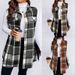"Plaid Sleeveless Vest Coat – Wool Blend Women’s Outerwear (Black, Khaki, Red, XL-4XL)"_ecoleips.com