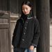 girl 2025 Winer New Rero Chinese Syle Buon Conras Color Sand Collar Sand Washed Linen Jacke Women's Shor Coon_ecoleips.com
