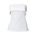Summer New Style Women's Sleeveless Backless Wide Lapel Slit Strapless Top Solid Color Sexy European And American Clothing for Women_ecoleips.com
