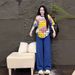 Women's Clothing Style Women's Summer Casual Two Piece Set Short Sleeved T Shirt And Slimming Wide Leg Pants Design_ecoleips.com