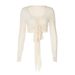 Women's Sexy Deep V Neck Long Sleeve T-Shirt European American Style Solid Color Cropped Top Summer New Arrivals 2025_ecoleips.com