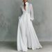 Women's Clothing Women's Long Sleeved Slim Fit Maxi Dress Elegant Fashion A-Line Gown Perfect For Vacation_ecoleips.com