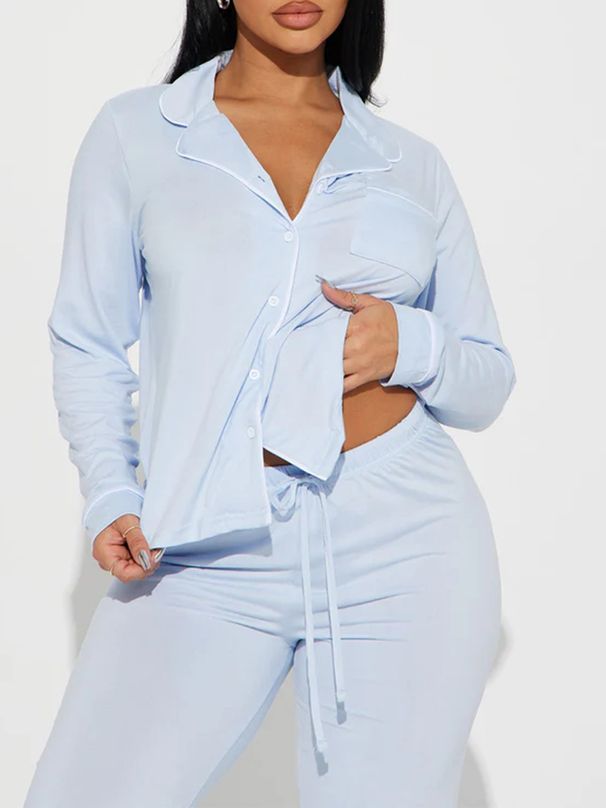 Women's Slim Fit Trouser Suit Solid Color Lapel Front Opening Single Breasted_ecoleips.com