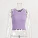 Aria Basics Aria Basics Women's Knitted Vest 2025 Summer Solid Color Slim Fit Ribbed Inner Top Short Y2K European And American Street Style_ecoleips.com