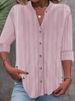 Women's Clothing Autumn And Winter New Casual Fashion Button Striped Long Sleeved Solid Color Shirt_ecoleips.com