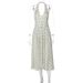 European And American Women's Summer Sweet Style Backless Halter Neck Fashion Floral Pattern Waist-cinching Versatile_ecoleips.com