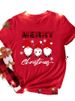 European And American Cross-border Foreign Trade Women's Clothing Christmas-themed Round-neck Printed Short-sleeve_ecoleips.com