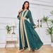 Women's Clothing Modest Abaya Dress Dubai Abaya Elegant Long Sleeve Kaftan With Gold Embroidery | Modest Evening Gown For Parties & Travel_ecoleips.com