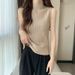 Women's Clothing Women's Sleeveless Vest Mid Neck Ice Silk Knit Top Slim Fit Summer Style Base Layer Outerwear Fashionable Inner Layer_ecoleips.com