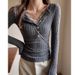 Women's Clothing Long Sleeve Lace T-Shirt Women's Slim Fit V-Neck High End Shoulder Top For Autumn Winter New Style_ecoleips.com