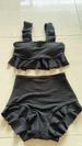 Women's Solid Color Two Piece Swimsuit Slimming Ruffled Sexy Swimwear For Hot Springs New Style Cute_ecoleips.com