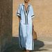 Women's 3D Contrast Stripe Casual Lounge Set Relaxed Fit Short-Sleeve Top And Wide-Leg Pants in Black White Pink Khaki Light Blue_ecoleips.com