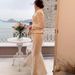 Elegant Printed Blazer & Pants Set – V-Neck Button-Down Office Suit, Princess Sleeves & Wrinkle-Resistant Fabric (S-Xxl, Cream)_ecoleips.com