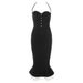 Women's Clothing Sexy Halter Neck Bandage Skirt Fashion Lace Lace Fishtail Skirt Banquet Party Dress Dress_ecoleips.com
