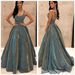European And American New Tube Top Shiny Long Swing A Line Slimming Evening Dress_ecoleips.com