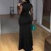 Elegant High-Neck Fishtail Dress With Sheer Mesh Panels & Bodycon Fit – Sexy Slimming Evening Gown For Women_ecoleips.com
