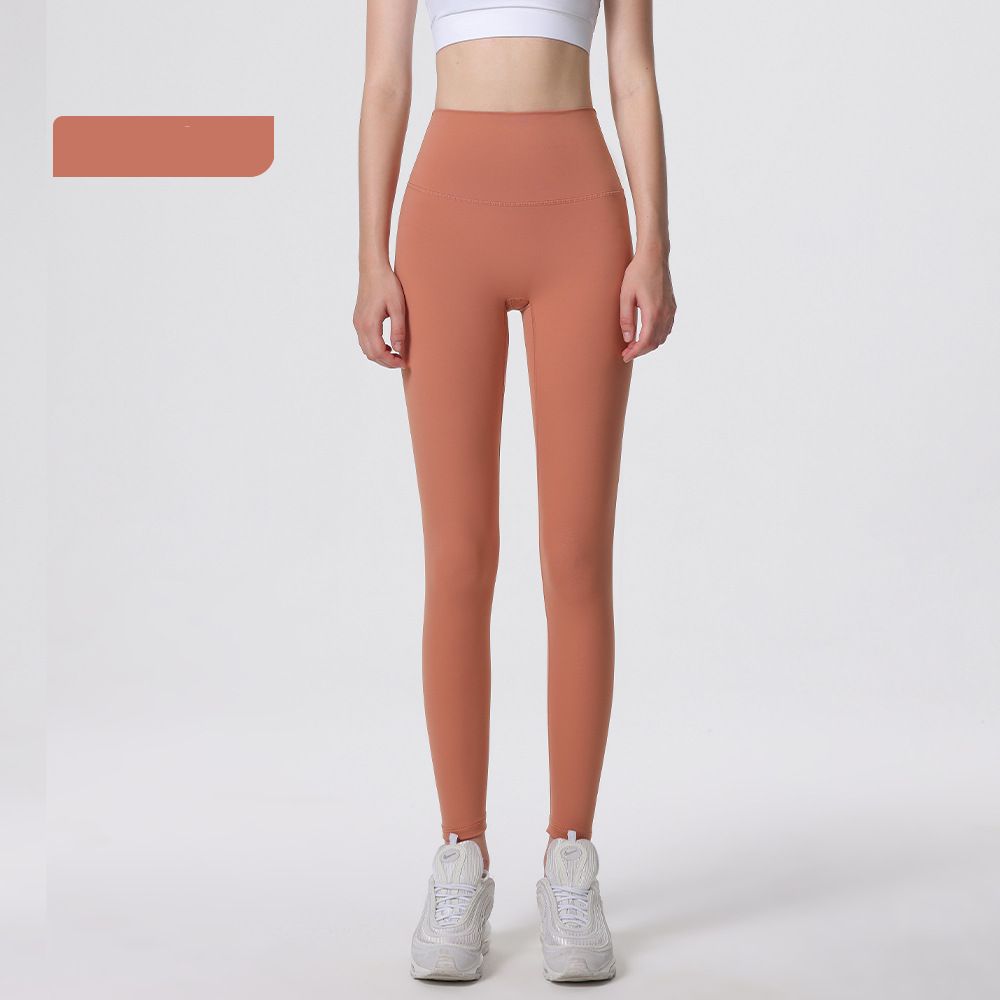 Women's Clothing Solid Color Yoga Nine-point Sports Trousers High Waist Abdominal Hip-lifting Sports Fitness Yoga Pants_ecoleips.com