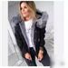 Women's Clothing Retro Denim Jacket Warm Medium Long With Large Fur Collar Ripped Old Style Spot Trench Coat_ecoleips.com
