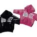 Fashion Casual Hip Hop Rock Hooded Sweatshirt Jacket European American Style Printed Men Women Same Suit Trousers_ecoleips.com