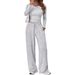 Aria Basics Aria Basics 2026 European American Cross-border Fashion Casual Sports Autumn And Winter Solid Color Drawstring Long-sleeve Women's_ecoleips.com