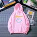 hooded Sweatshirt For Women, American Hiphop Trendy Brand Jacket, Spring And Autumn Fleece-lined Printed_ecoleips.com