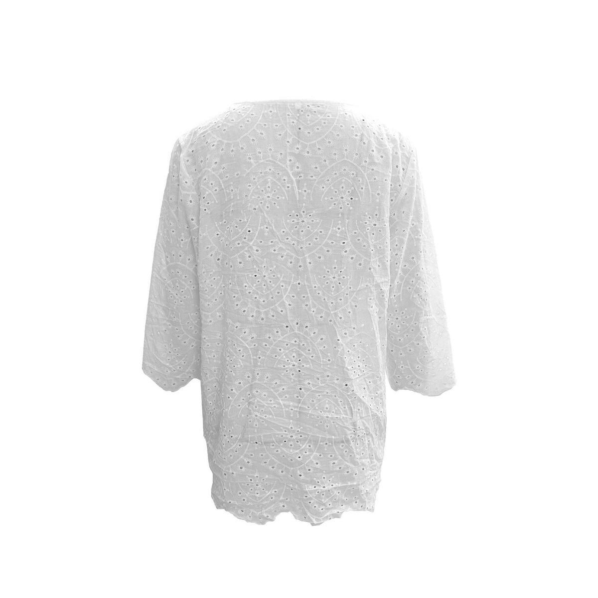 Women's Clothing New Solid Color Round Neck Mid Sleeve Pullover Cotton And Linen Casual Tops Spring And Autumn Style_ecoleips.com