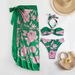 Women's Clothing Swimsuit Lace Up Print Sexy Bikini Halter Neck Split Swimsuit Female Bikini_ecoleips.com