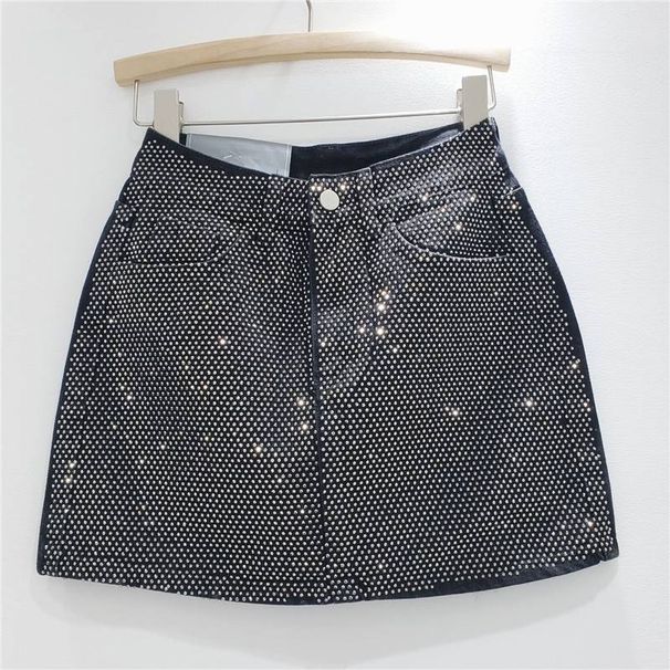 European Personalized Letter Print High Waist Denim Short Skirt Women Summer New Style Stylish A Line Half Length Hip Skirt Trend_ecoleips.com