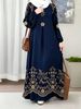 plus Size Women's Long Fashion Printed Pullover Dress Spring/Autumn Style Custom Sizes Available Regular Thickness_ecoleips.com